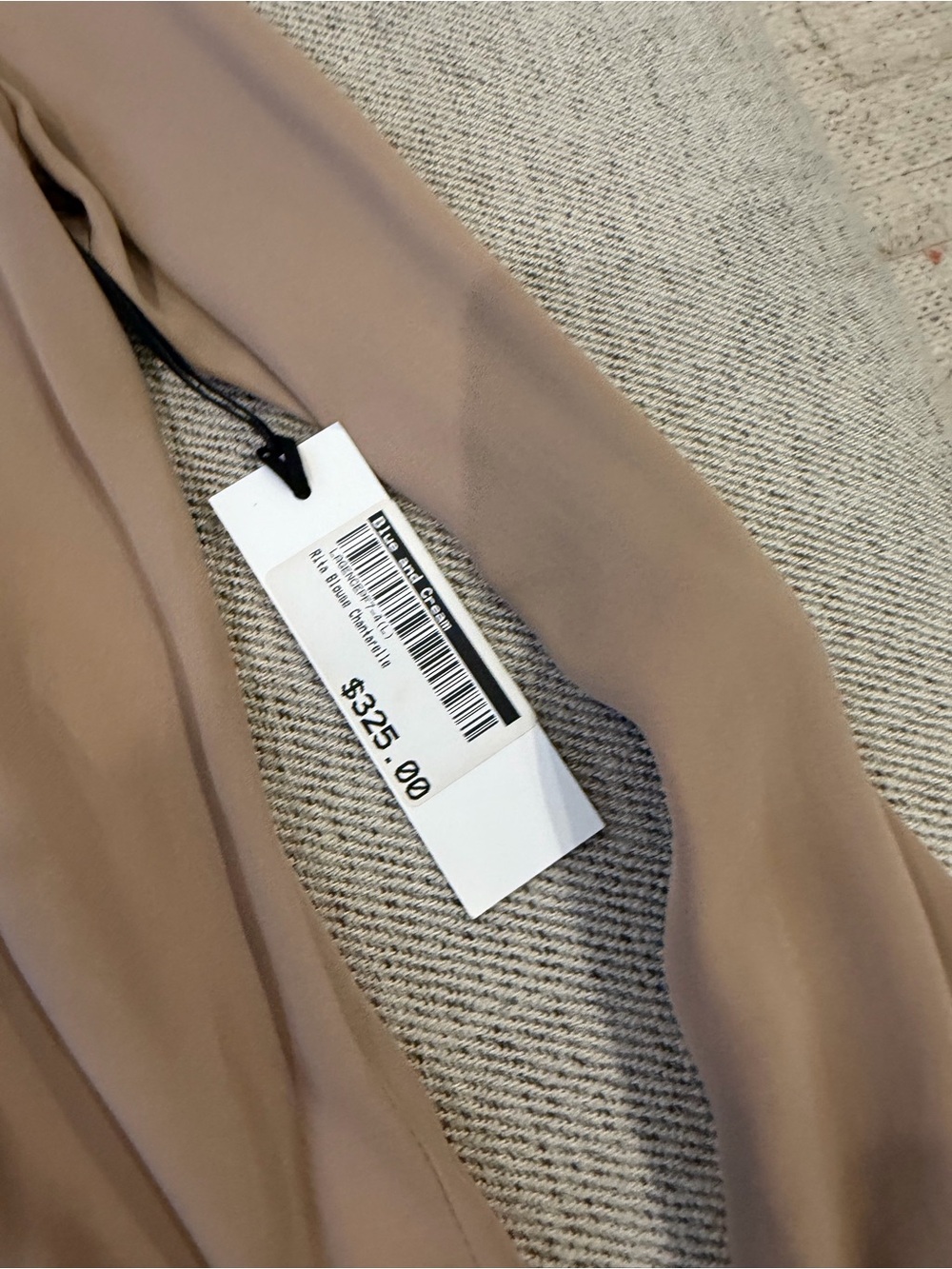 L'AGENCE women’s Taupe Wrap-Front Long Sleeve Blouse - Picture 4 of 5